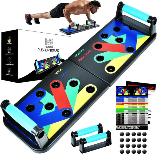 MG Push Up Board for Men & Women with 2 BONUS Accessories